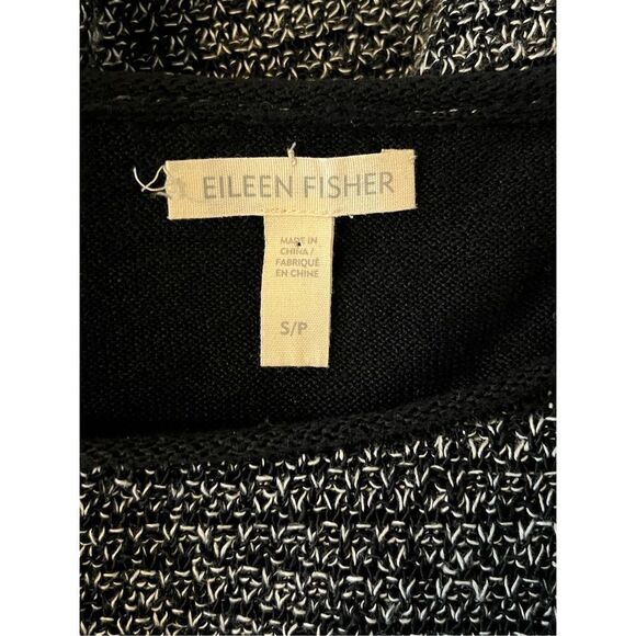 Eileen Fisher Black Layered Organic Linen Tunic - Picture 5 of 6